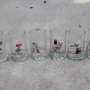 5, Ice Age Glasses, Wizard ID,  Arby&#39;s Collector Cups, 1980s, 1981, Cave Man, Man Cave, Comics, Comic Glasses, Newspaper Comic