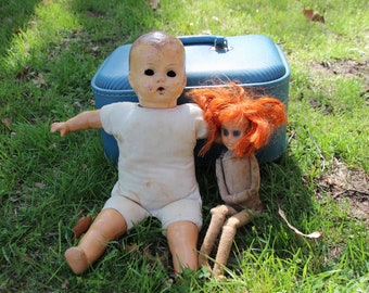 アンティーク ドイツ ミニ フローズン シャーロット セット Rare vintage adorable Charlotte Frozen doll of 30's made in