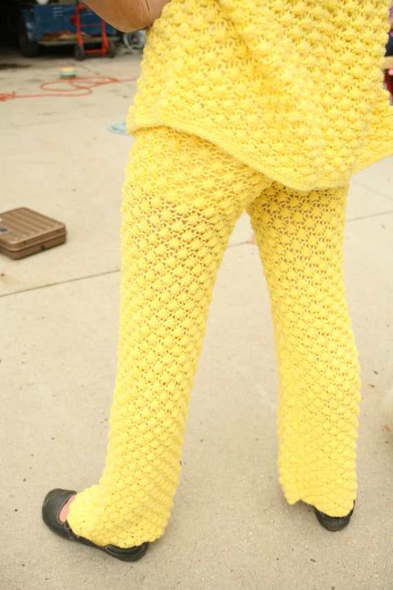 FALL SALE  - Vintage Yellow, Knit Pants, Sweater … - image 6