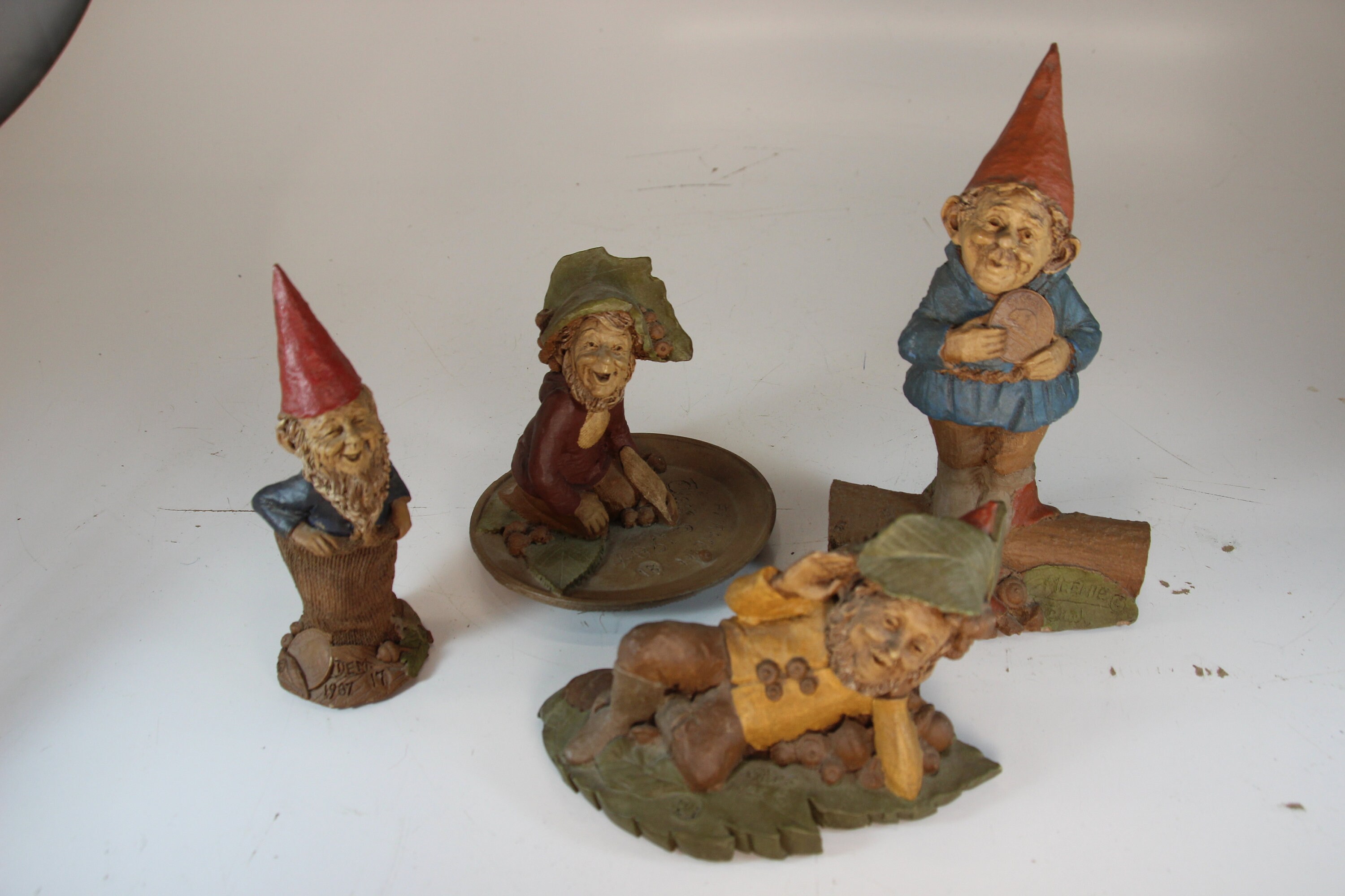 4 個セット、Tom Clark Creations、ノーム、コレクターアイテム、1980