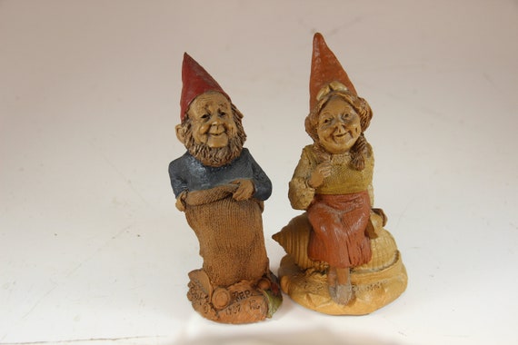 Set of 2, Gnomes, Tom Clark Creations, Gnome, Collectible, 1980s