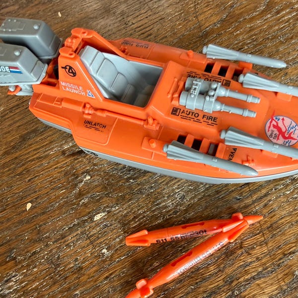 Vintage, 100 Percent Complete, Original, 1986, GOJOE, Devilfish Vehicle, Collectible Toys, For Him
