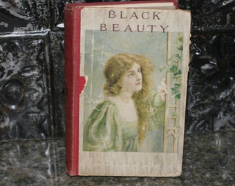 vintage BLACK BEAUTY Anna Sewell vintage Copyright 1900 par WB Conkey Co Chicago, livre classique