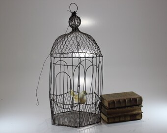 Vintage 1900s VICTORIAN BIRD CAGE, Silver Tone Dome Style Metal Screen Bird  Cage, Shabby Chic Bird Cage, Shabby Barn Wedding Decor, Prop