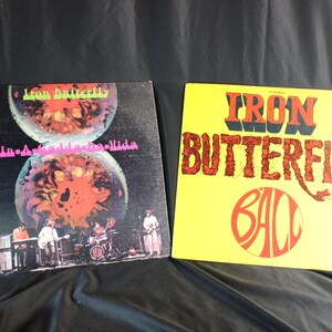 2 Vintage Iron Butterfly, Record Albums, Vintage Vinyl Records, Classic Rock, Classic Music 1980s, Famous Music