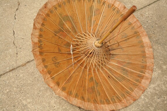 Vintage, Oriental, Beautiful Vintage Sun Parasol,… - image 6