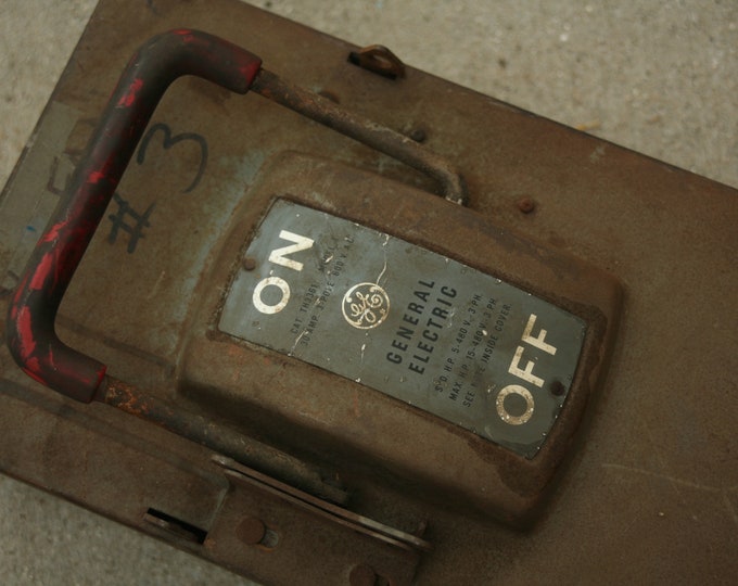Vintage Power Switch, Industrial Switch, Set Design, General Electrical