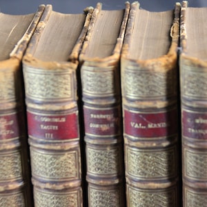 5, 1810s, 1820s, Latin Books, Mini Book, Old library, Home Decor, Photography Prop, Old Books Collectible Books, Leather