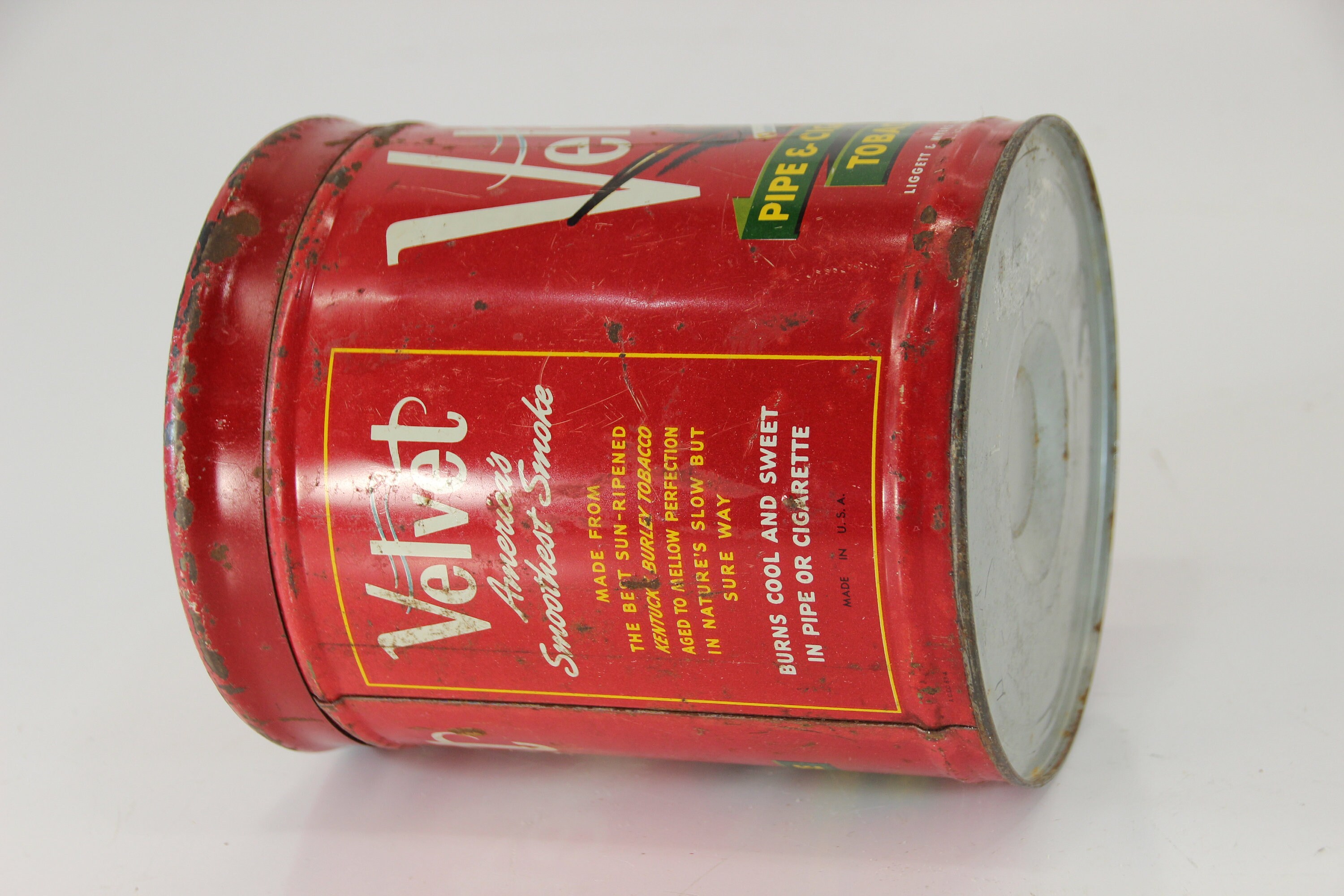 old velvet tobacco cans Vintage Velvet, Red Tobacco Tin, Tobacco, Velvet Tobacco, Velvet Tobacco,  Tobacco Collectible,