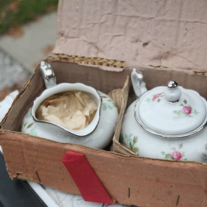 Set of 70 Plus, Chalfont, Bavaria Germany, Rose Pattern, China Service for 9, Fine China, Platters, Plates, Cups, Saucers,