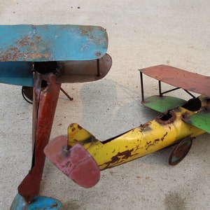 2, Vintage Metal Airplane ,Plane, Boy, Toys, Summer Toy, Transportation Flying, Bookshelf Decor, Boy&#39;s Room