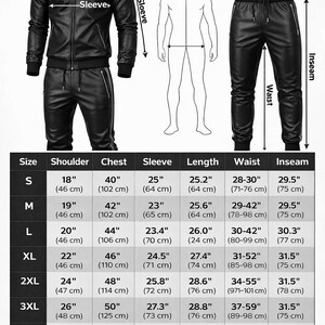 Men's Real Handmade lambskin leather TrackSuits 2-Piece image 5