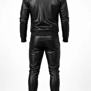 Men's Real Handmade lambskin leather TrackSuits 2-Piece image 2