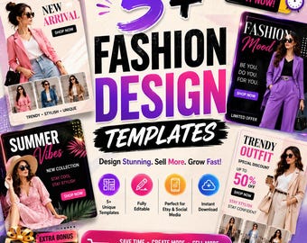 Ultimate Fashion Promo Template Bundle 5 High Converting Social Media Designs