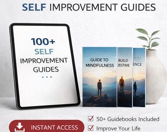 100+ Self Improvement Guides Bundle, PLR & MRR Included, Personal Development eBooks, Digital Download, Resell Rights, Passive Income
