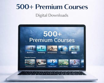 500+ Premium Courses Bundle, PLR & MRR Included, Online Learning Library, Digital Download, Resell Rights, Passive Income, Massive Course