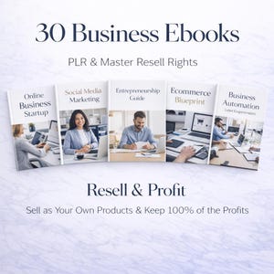 30 Business eBooks Bundle, MRR Included, Online Business & Entrepreneurship Guides, Digital Download, Resell Rights, Passive Income image 3