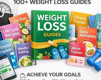 100+ Weight Loss Guides Bundle, Fat Loss, Diet Plans, MRR Included, Fitness & Health eBooks, Digital Download, Resell Rights, Instant PLR