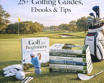 25+ Golfing Guides & eBooks Bundle, Golf Tips, Training, MRR Included, Digital Download, Resell Rights, Improve Your Golf Game