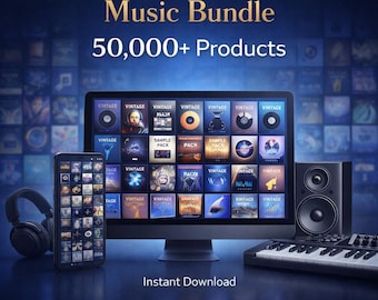 50,000 Music Bundle, MRR Included, Royalty Free Music Collection, Digital Download, Background Music, Resell Rights, Content Creator Audio