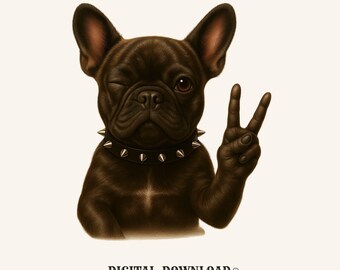 french bulldog png digital download gift for dog moms & pet-loving girls brindle pup t-shirt graphic bulldog illustration png stylish