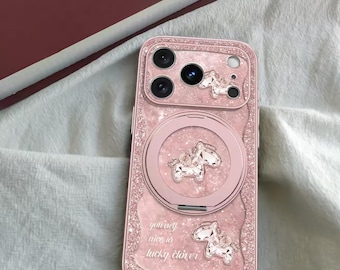 Bling Diamant Handyhülle mit MagSafe Halter, Glitter Crystal Cover