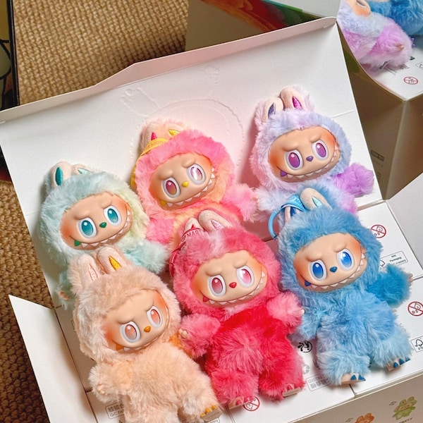 Authentic POP MART Labubu Big into Energy Plush Keychain Blind Box Figure Confirmed Design