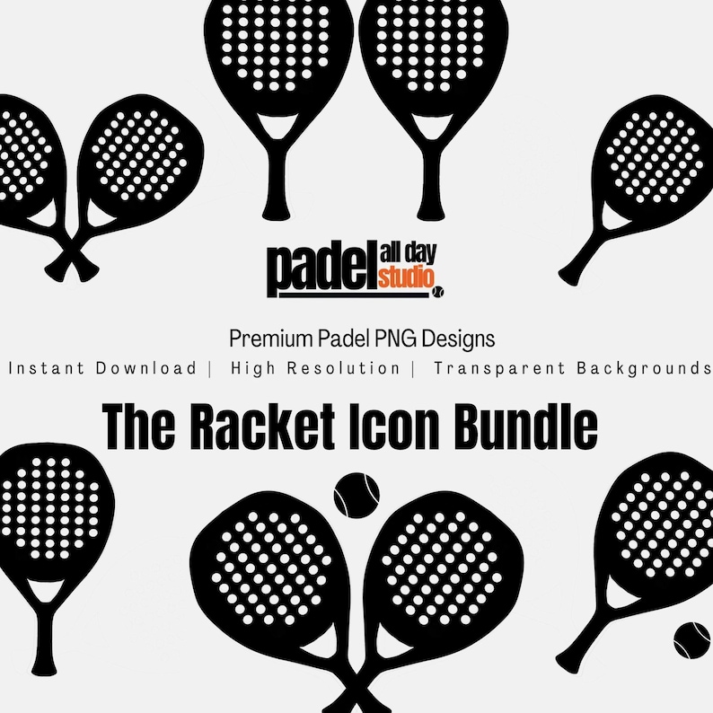 Padel Racket Text Hand-drawn Padel Racket Icons Bundle: Sport Clipart, PNG Designs ...