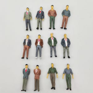 100 personaggi in miniatura in scala 1:50, 100 pezzi di personaggi ferroviari in miniatura dipinti a mano, personaggi per diorami, personaggi minuscoli