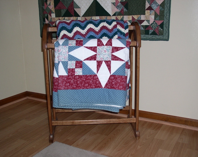 Cherry Quilt Rack Shown With English Chestnut Stain Medium Etsy