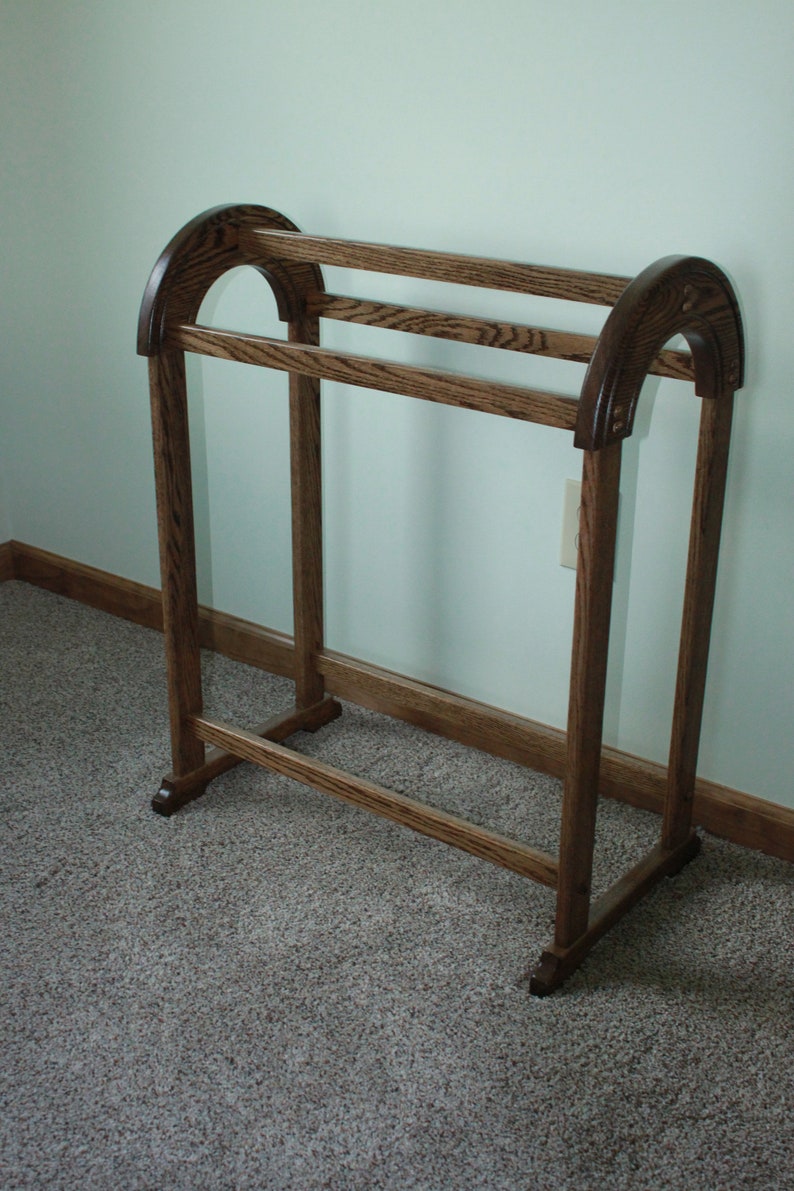 Oak Quilt Rack Dark Walnut Stain 25 other colors available Etsy