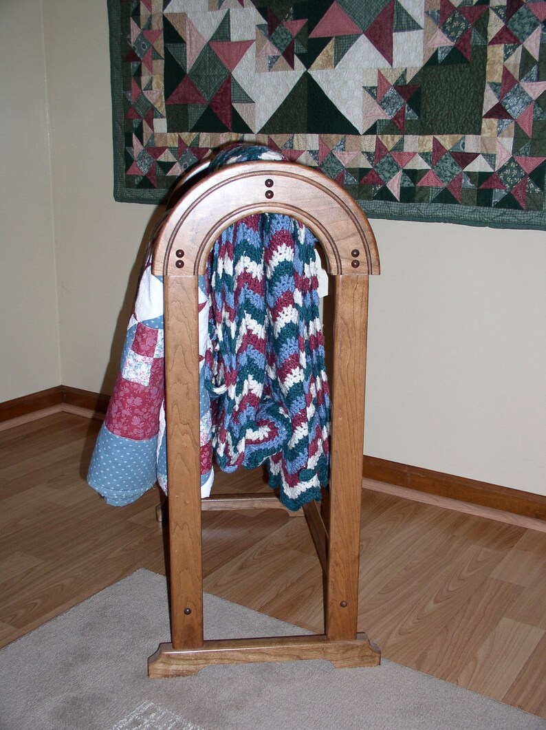 Cherry Quilt Rack Shown With English Chestnut Stain Medium Etsy