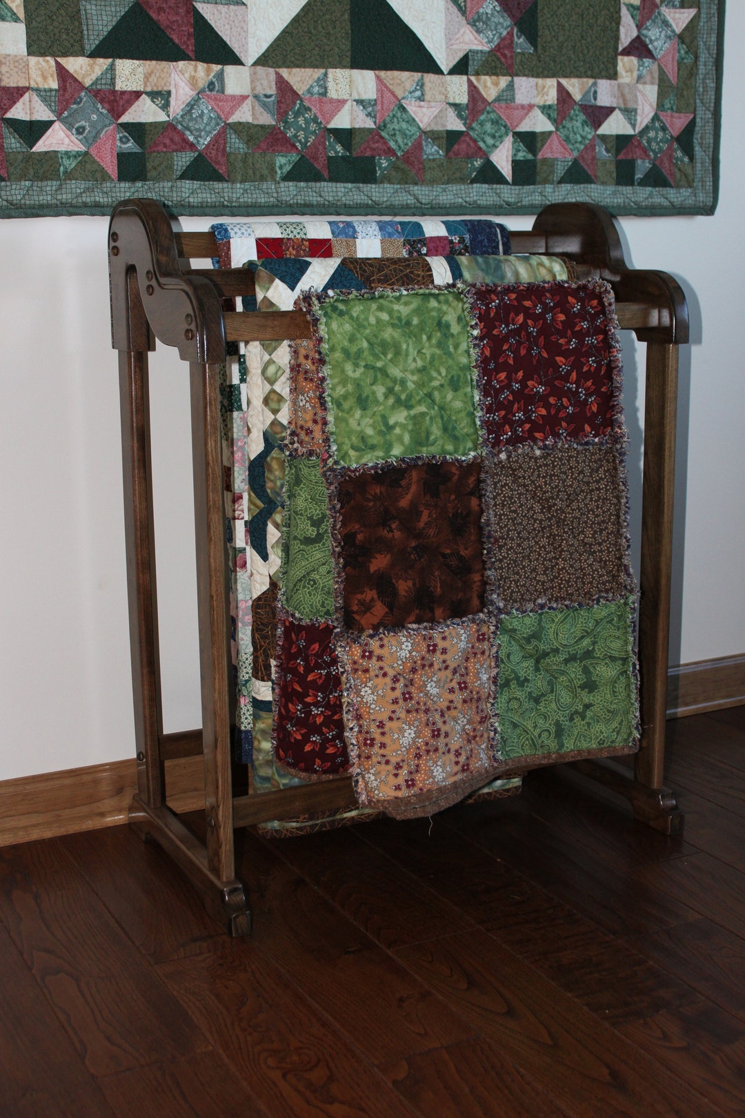 Tiered Cherry Quilt Rack Dark Brown 25 Other Colors Etsy