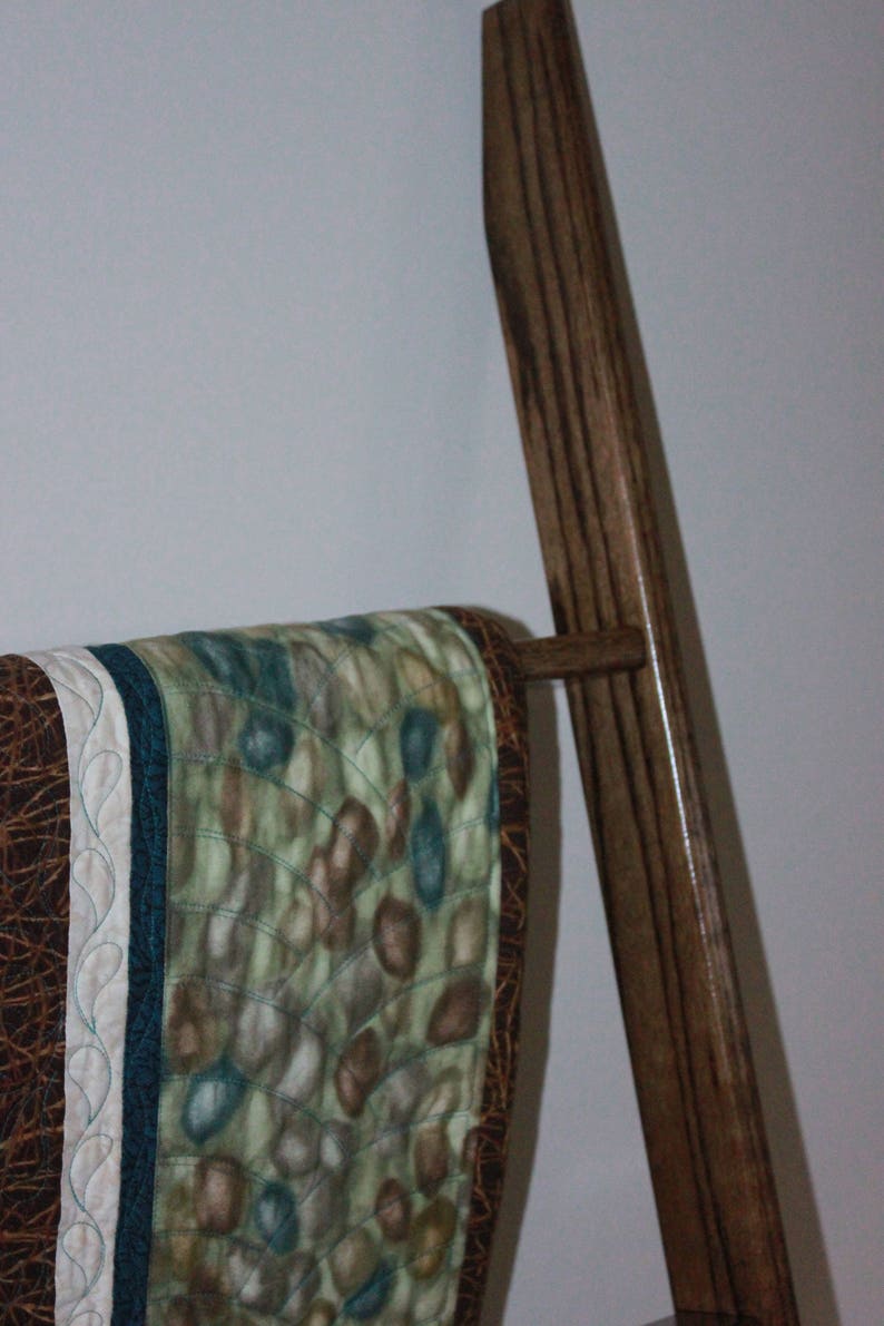 26 stain colors available 72 Tall Oak Ladder Quilt Rack 24 widths Available in 20 22
