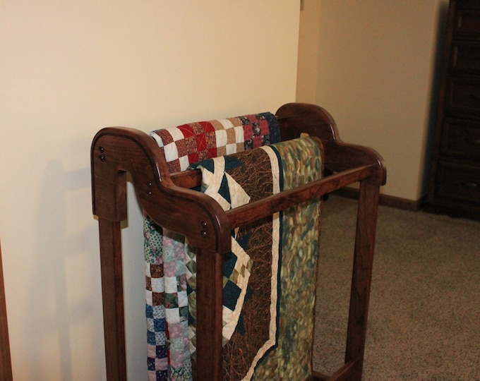 Tiered Cherry Quilt Rack, With 9 Red Mahogany Stain, 29 Other Colors to Choose From Etsy