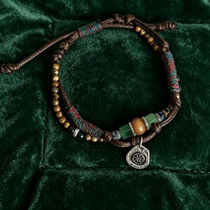 Bransoletka Boho Stackable, Etniczne, Plemienne Bransoletki Koralikowe, Bransoletki Vintage z Srebrnymi Zawieszkami, Ręcznie Robione Tkane Bransoletki, Biżuteria Warstwowa Boho Prezent