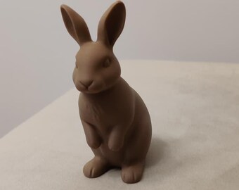 Estatueta de coelho impressa em 3D | Em pé e sentado | Decoração de Páscoa | Estatueta em PLA | Decoração de prateleira