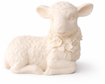 Estatueta de Ovelha 3D | Sentada e Deitada | Decoração de Páscoa | Estatueta de PLA | Decoração de Primavera