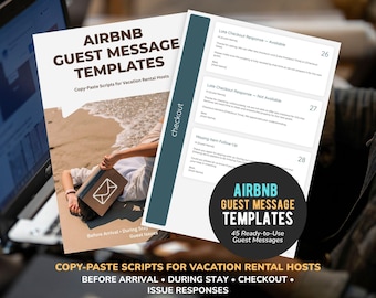 Airbnb Guest Message Templates, Host Communication Scripts for Vacation Rental Check In and Checkout