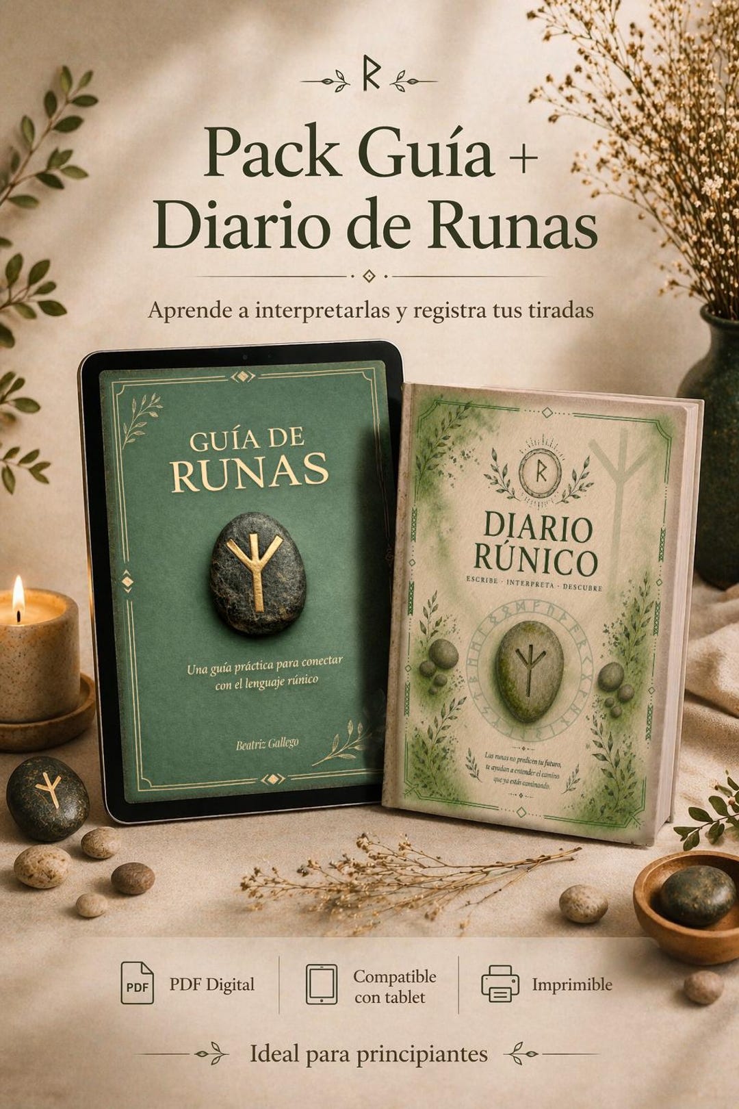 Pack Runes Rune Guide Pack + Rune Journal | Printable Digital PDF | Rune Casts for ...