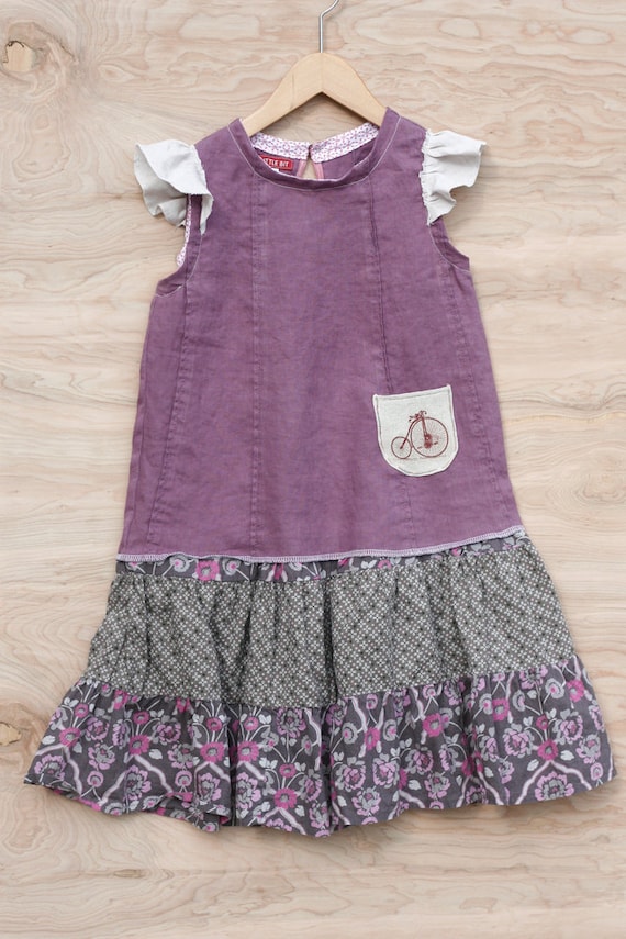 Items similar to Vintage Upcycled Flutter Dress Size 6/7 on Etsy