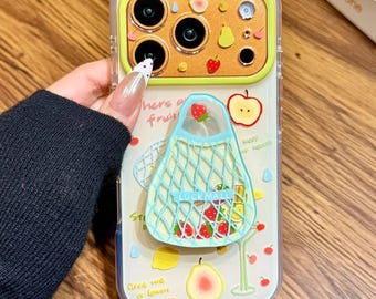 iPhone-hoesje Early Spring Fresh Fruit Bag met standaard, iphone 17, iPhone 17 Pro, iPhone 17 Pro Max
