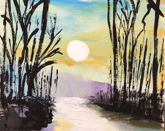 abstract painting;abstract landscape;impressionist painting;expressionist painting;moonscape painting;minimalist painting;contemporary art