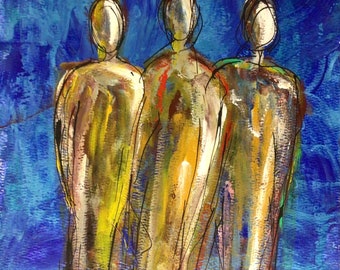 abstract painting;acrylic abstract painting;expressionist painting;fantasy painting; abstract figure painting;outsider painting;contemporary