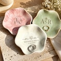 Custom Ceramic Engaged Ring Tray, Personalized  Name Trinket Dish For Wedding Date Gifts, Customized Jewelry Dish  For Mr and Mrs Gift product logo