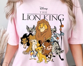 Retro Vintage Disney Lion King Group Shirt, Simba Timon Pumbaa Scar tee, Hakuna Matata, Animal Kingdom, Disneyland Family Trip Matching tee