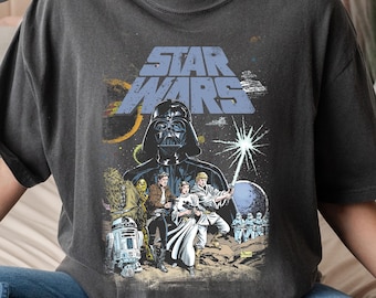 Retro Disney Star Wars Shirt, Vintage Star Wars Comfort Colors Shirt, Star Wars A New Hope Faded, Disneyworld Shirts, Disney Family Shirts