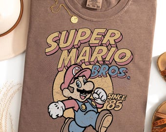 Retro Super Mario Brothers '85 Comfort Colors Shirt, Retro Super Mario Shirt, Mario Video Game Sweatshirt, The Super Mario Bros Shirt