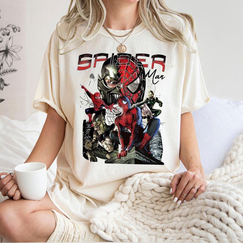 Disney The Amazing Spider Man Shirt, Marvel Avengers Shirt, Vintage Spiderman Comic Shirt, Spider Man T-Shirt, Disney Spider Kids Shirt image 2