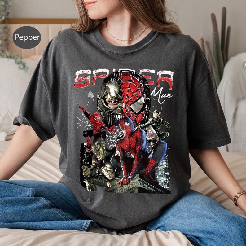Disney The Amazing Spider Man Shirt, Marvel Avengers Shirt, Vintage Spiderman Comic Shirt, Spider Man T-Shirt, Disney Spider Kids Shirt image 1